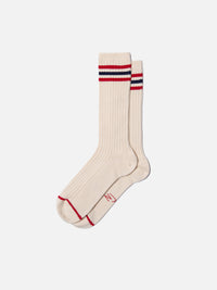Men Tennis Socks Retro - Cream