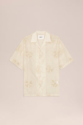 NN07 Ben SS Embroidery Shirt — Ivory