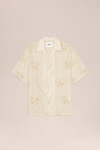 NN07 Ben SS Embroidery Shirt — Ivory
