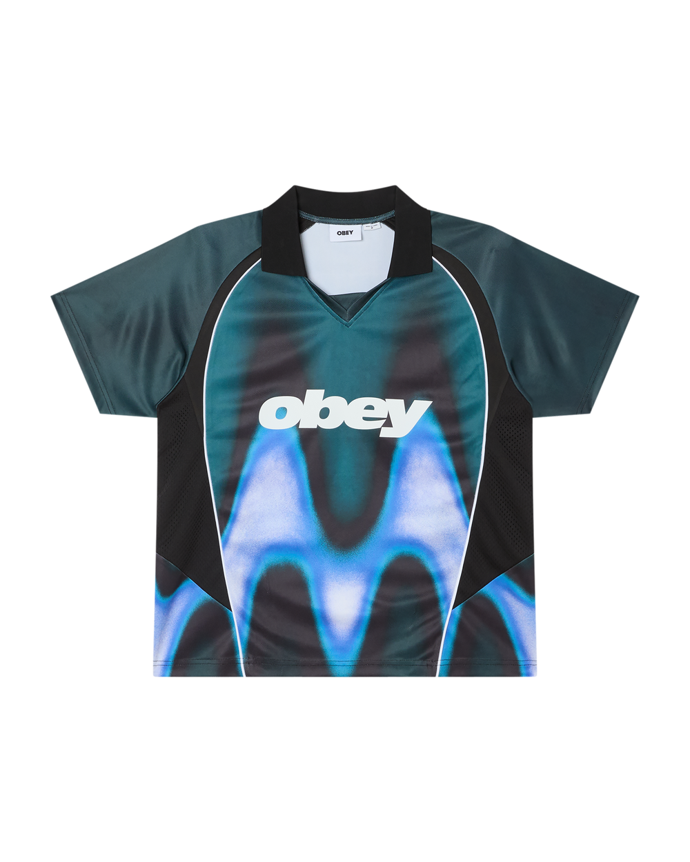 Obey blurred soccer jersey - Dark Teal Multi