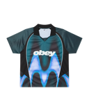 Obey blurred soccer jersey - Dark Teal Multi