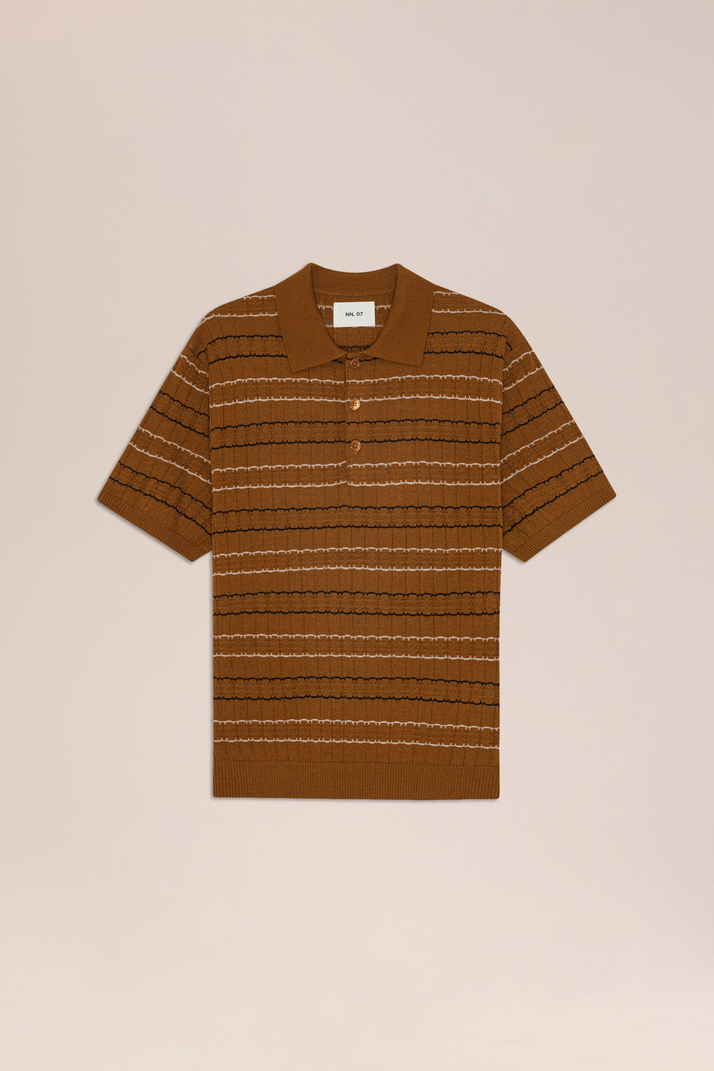 Alfie SS Polo 6584 - Brown Stripe