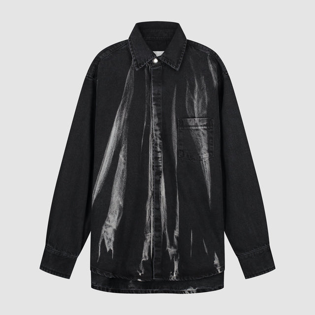 Denim Shirt van Arte Antwerp in de uitvoering Black Denim