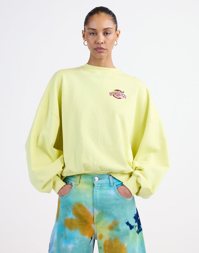 Cindy Oversized Sweater van Stieglitz in de kleur geel