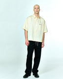 Hopeium Poplin overhemd met logo in de kleur beige — afbeelding 3 van 4