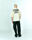 Hopeium Poplin overhemd met logo in de kleur beige — afbeelding 4 van 4