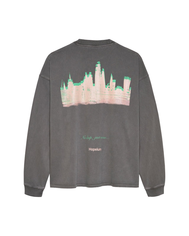 Hopeium No Sleep Just Noise Longsleeve Grijs