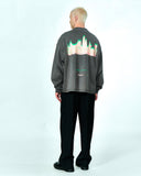 Hopeium No Sleep Just Noise Longsleeve Grijs in de kleur grijs — afbeelding 4 van 4