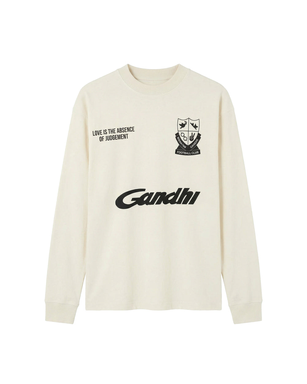 Hopeium Gandhi Longsleeve in de kleur beige — afbeelding 1 van 4