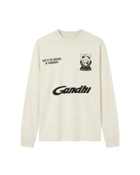 Hopeium Gandhi Longsleeve in de kleur beige — afbeelding 1 van 4