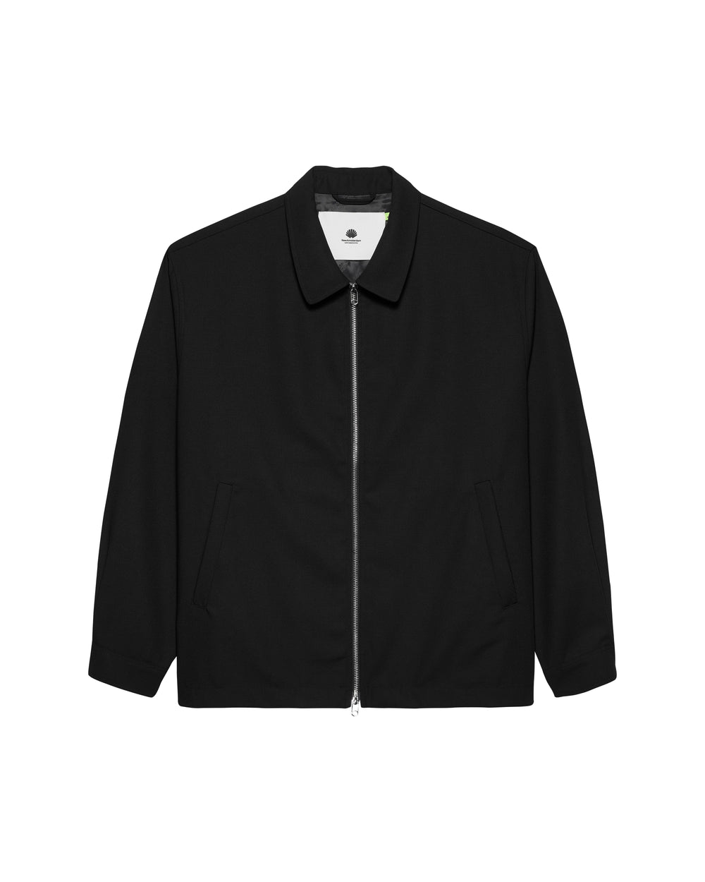 LINED WOOL OVERSHIRT BLACK - Black