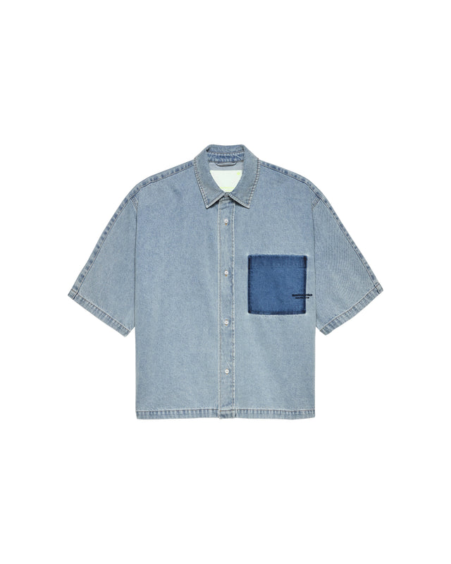 LYOCELL SHORT SLEEVES LIGHT BLUE - Light Blue Denim