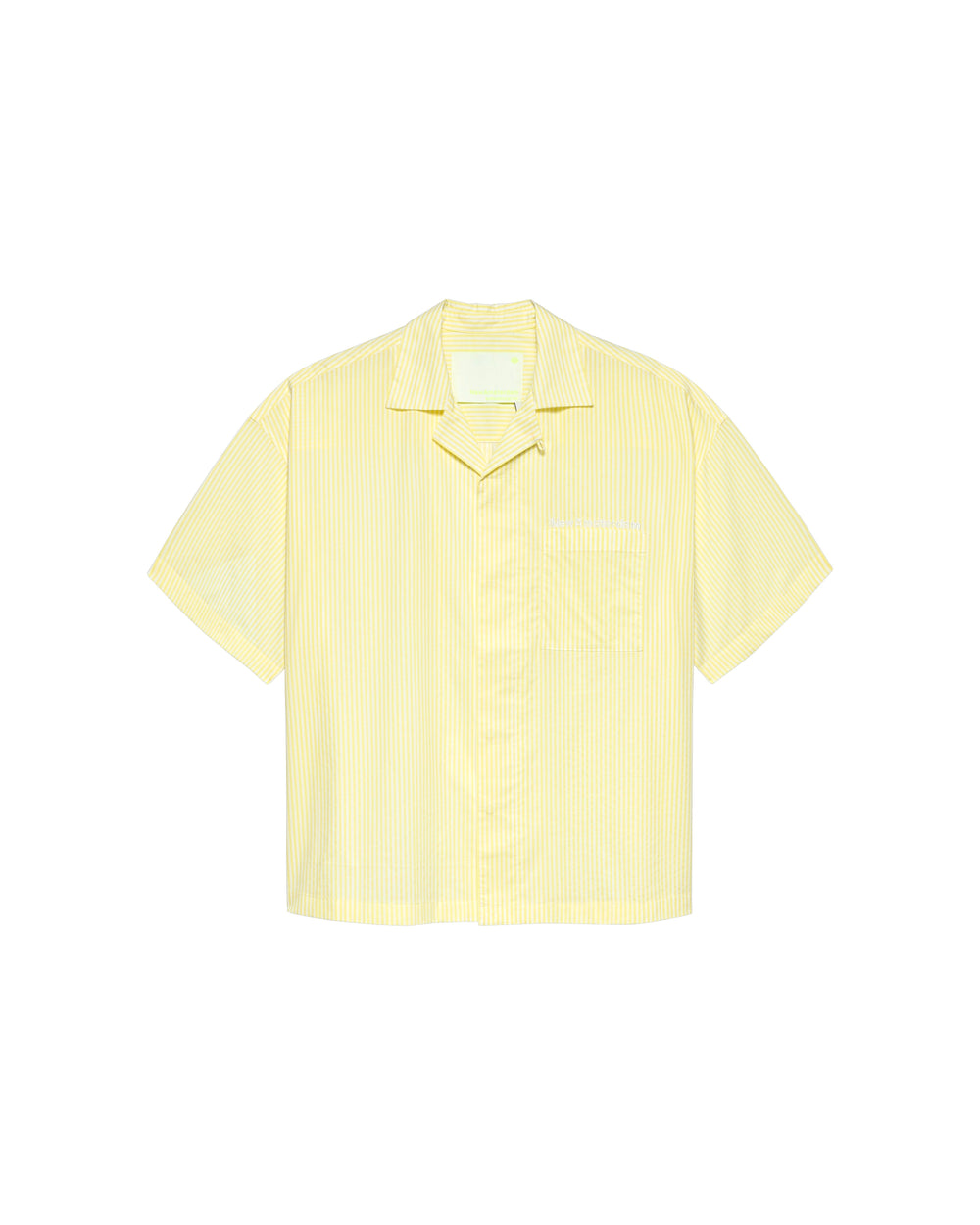 WIJK SHIRT SHORT SLEEVES STRIPE - Yellow Stripe