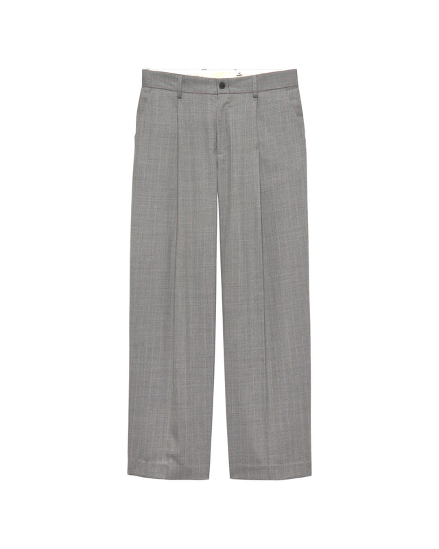 WOOL AFTER TROUSERS GREY W/PINK PINSTRIPES van New Amsterdam Surf Association in de uitvoering Gray Pinstripe