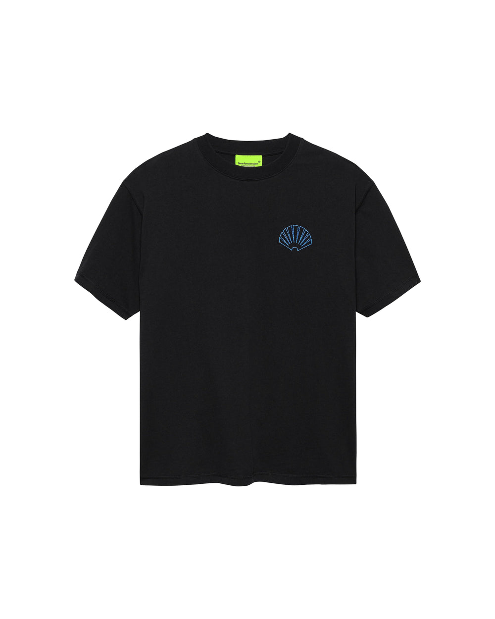 LOGO TEE + BLACK/ACID BLUE - Black