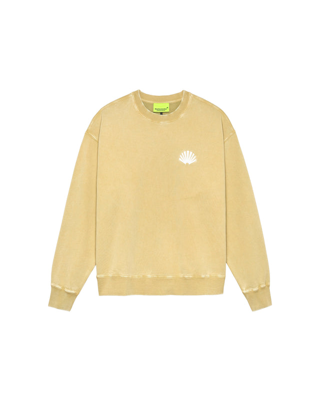 LOGO CREWNECK YELLOW STONE van New Amsterdam Surf Association in de kleur geel