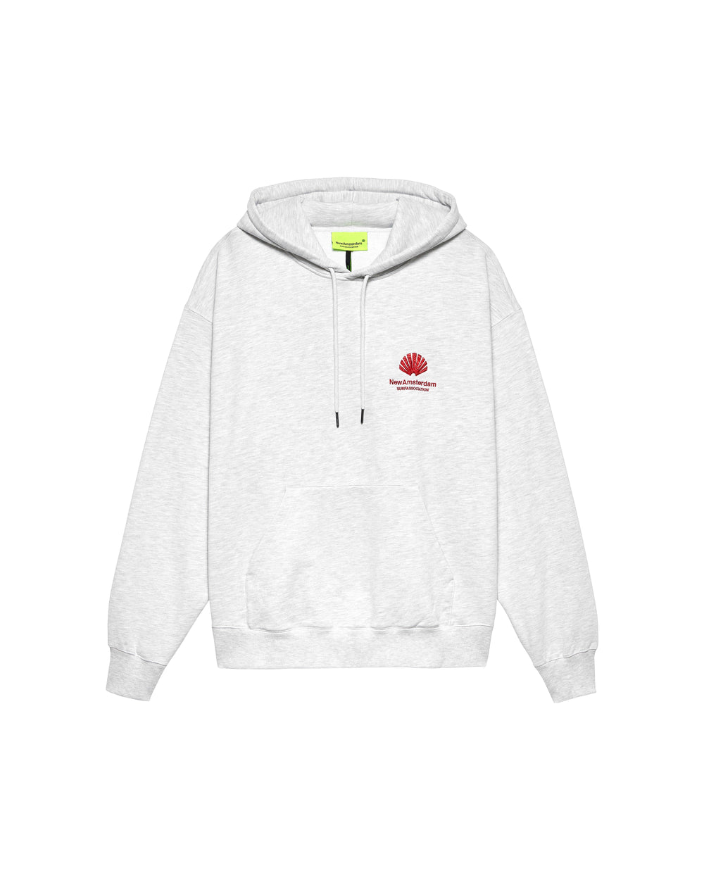 LOGO HOODIE ASH/POPPY RED - Ash