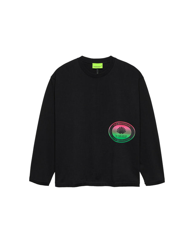 SURF CENTRE LONGSLEEVE BLACK van New Amsterdam Surf Association in de kleur zwart