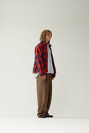 FLANEL OVERSHIRT van New Amsterdam Surf Association in de kleur rood — afbeelding 3 van 4