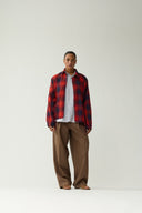 FLANEL OVERSHIRT van New Amsterdam Surf Association in de kleur rood — afbeelding 4 van 4