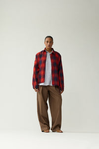 FLANEL OVERSHIRT van New Amsterdam Surf Association in de kleur rood — afbeelding 4 van 4