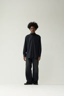 WOOL OVERSIZED BUTTON-UP van New Amsterdam Surf Association in de kleur navy — afbeelding 1 van 4