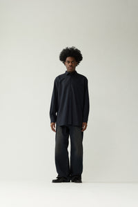WOOL OVERSIZED BUTTON-UP van New Amsterdam Surf Association in de kleur navy — afbeelding 1 van 4