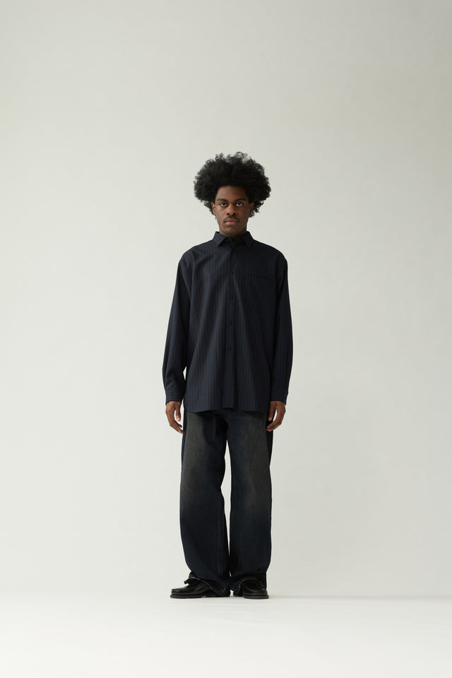 WOOL OVERSIZED BUTTON-UP