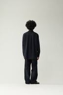 WOOL OVERSIZED BUTTON-UP van New Amsterdam Surf Association in de kleur navy — afbeelding 2 van 4
