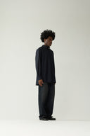 WOOL OVERSIZED BUTTON-UP van New Amsterdam Surf Association in de kleur navy — afbeelding 3 van 4