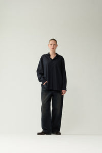 WOOL OVERSIZED BUTTON-UP van New Amsterdam Surf Association in de kleur navy — afbeelding 4 van 4
