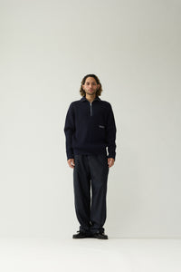 KNITTED HALF ZIP van New Amsterdam Surf Association in de uitvoering Night — afbeelding 1 van 3