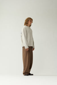 KNITTED STAMP CREWNECK van New Amsterdam Surf Association in de kleur grijs — afbeelding 3 van 4