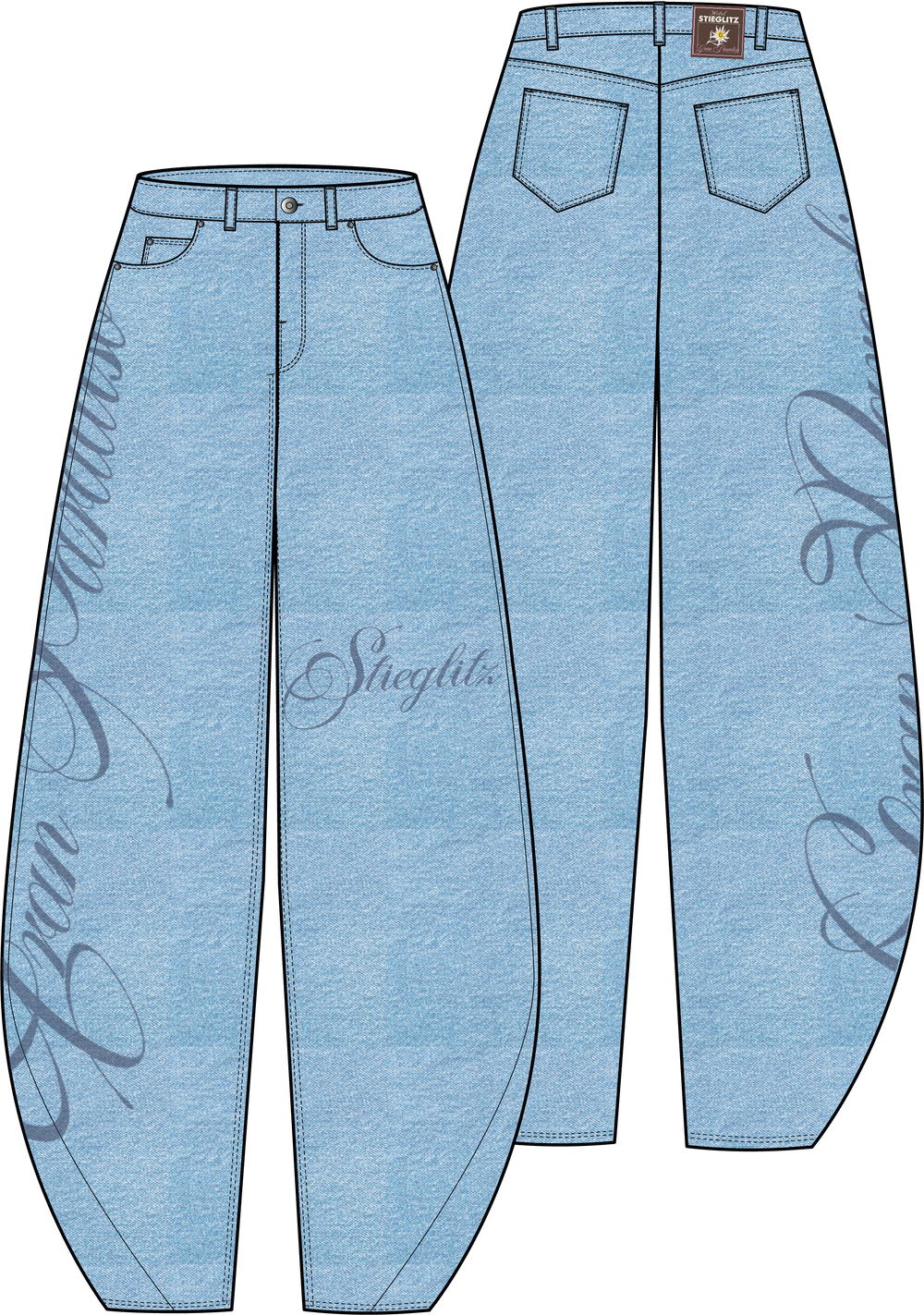Liona Balloon Jeans - Blue