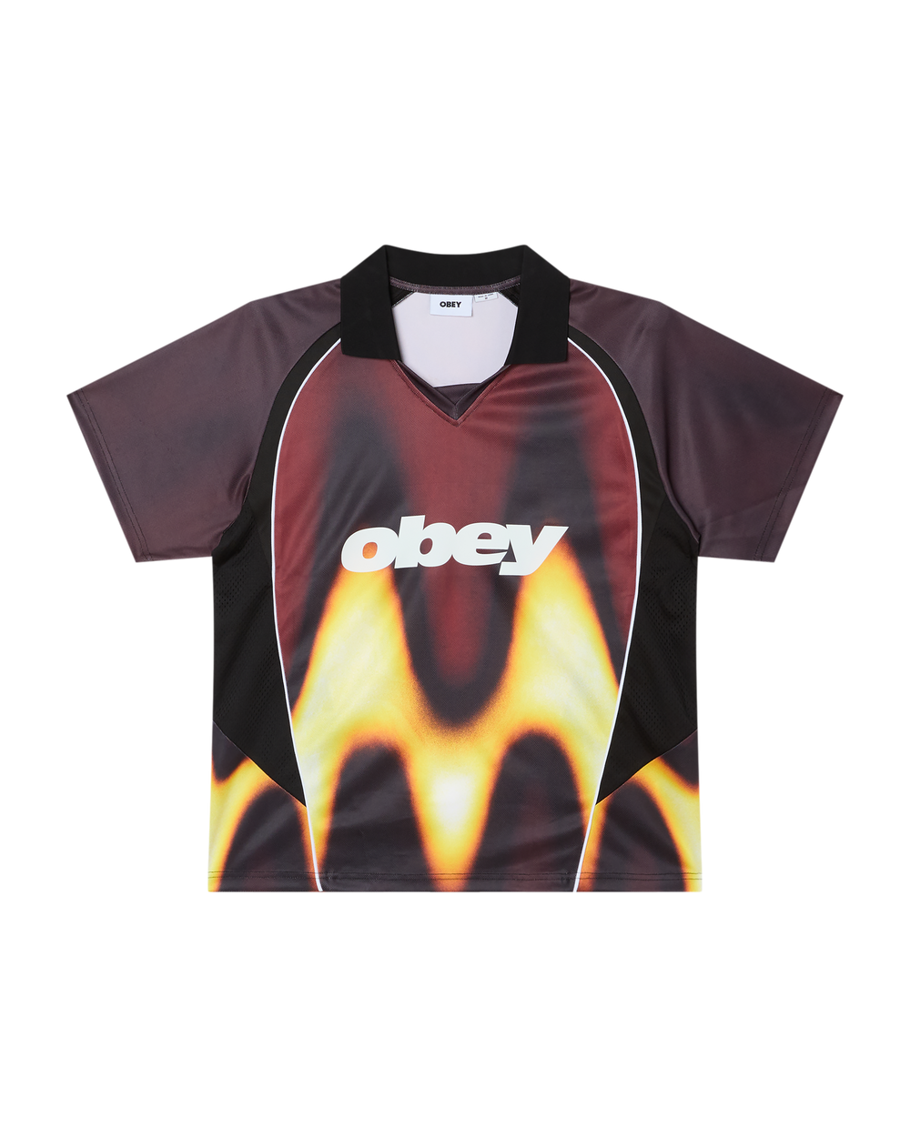 Obey blurred soccer jersey - Burnt Red Multi