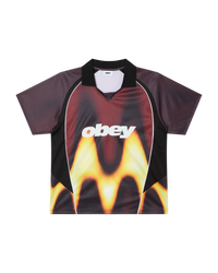 Obey blurred soccer jersey - Burnt Red Multi