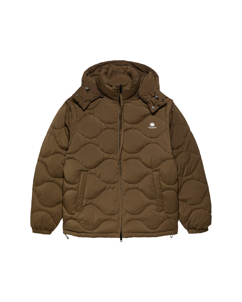 DETACHABLE JACKET BROWN - Brown