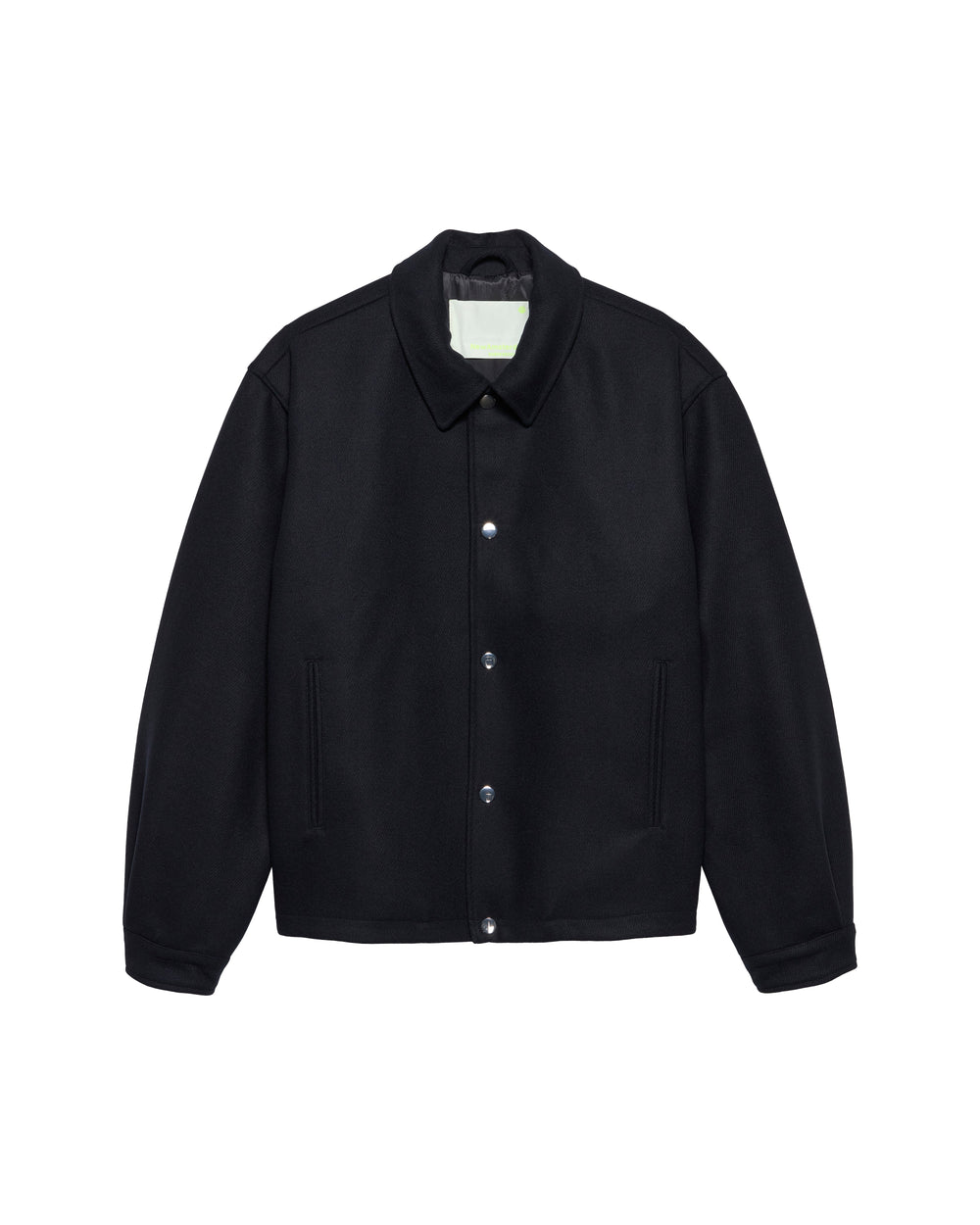 WOOL COACH JACKET BLACK - Black