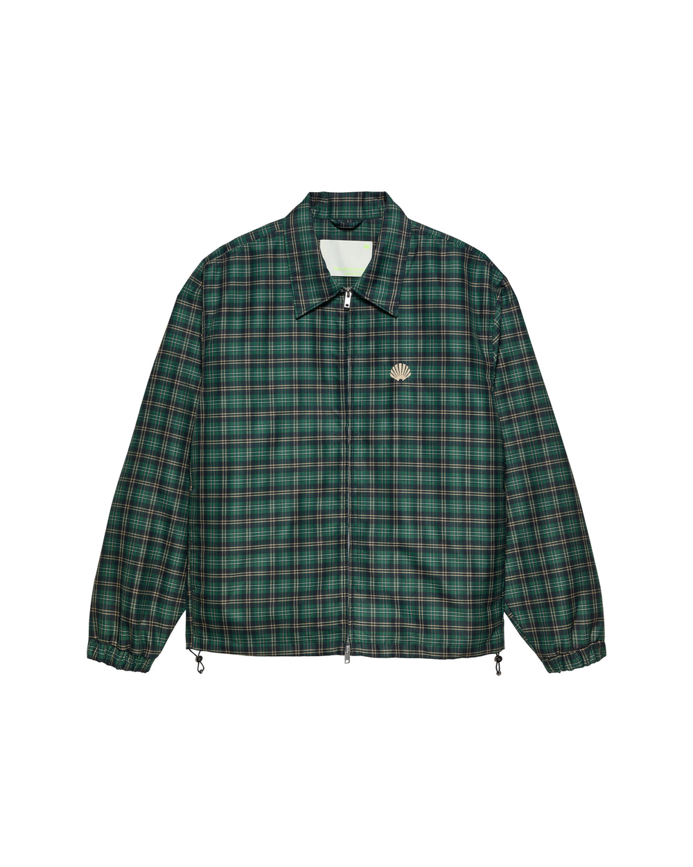 COACH JACKET GREEN CHECK - Green Plaid