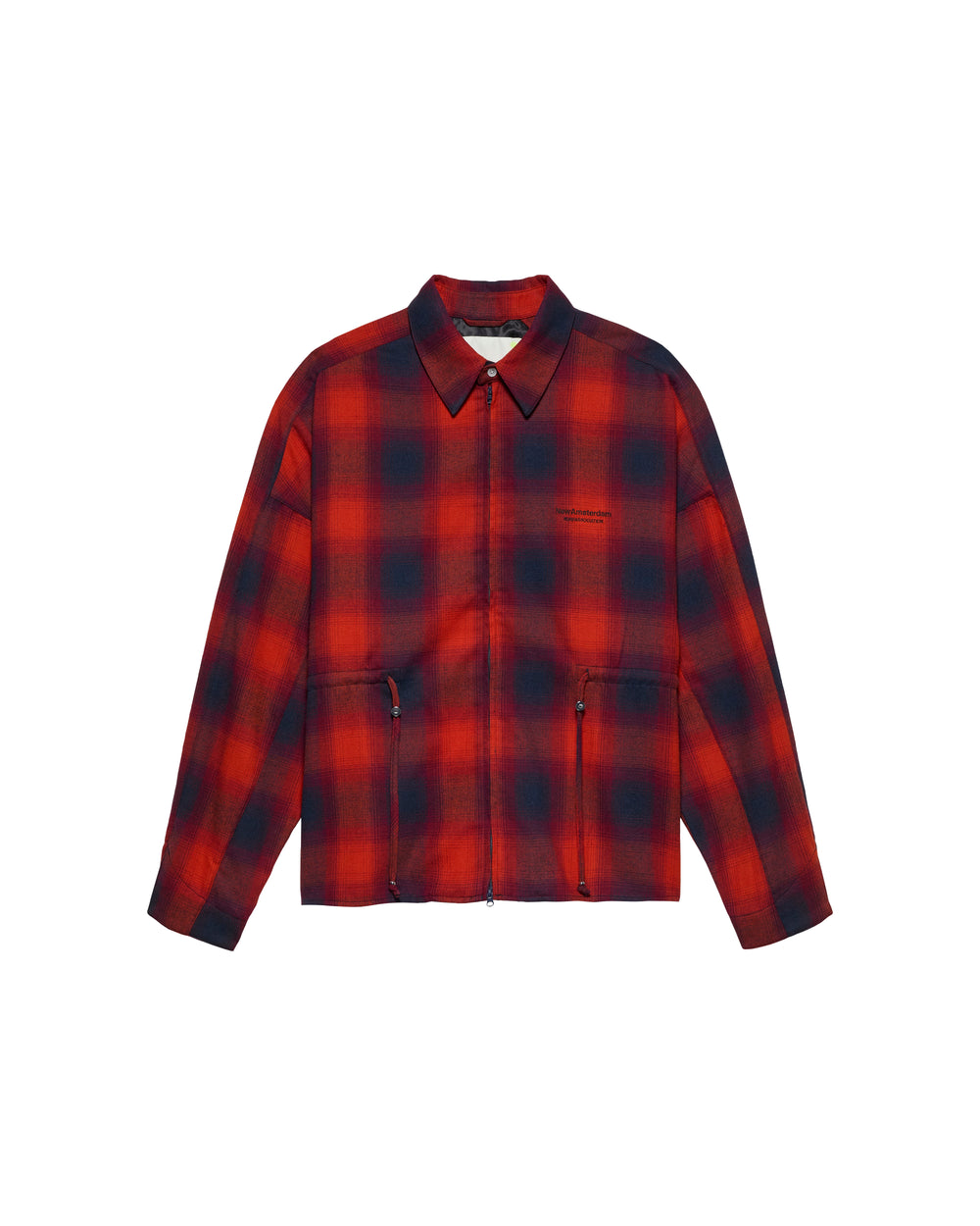 FLANEL OVERSHIRT BLUE/RED CHECK - Red/Navy Check