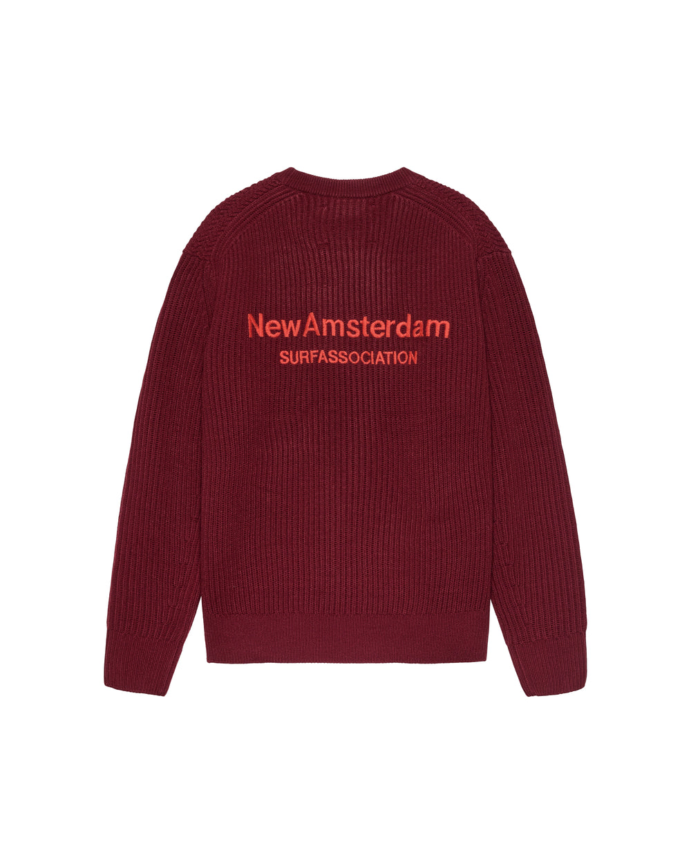 KNITTED CREWNECK BURGENDY - Burgundy