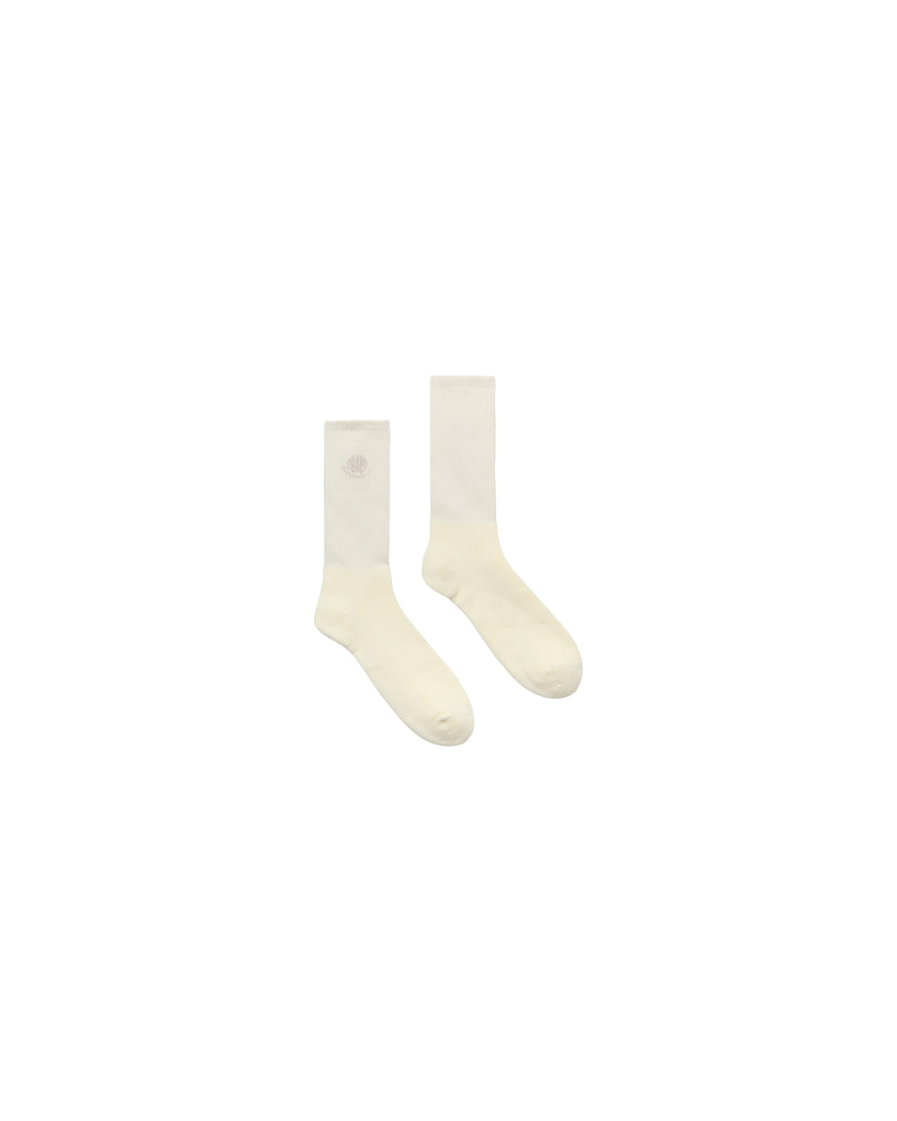 EMBROIDERED SOCKS WASHED WHITE - Washed White