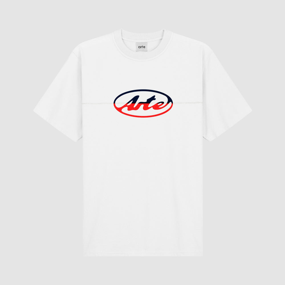Arte Antwerp Circle Logo Cut T-shirt — White