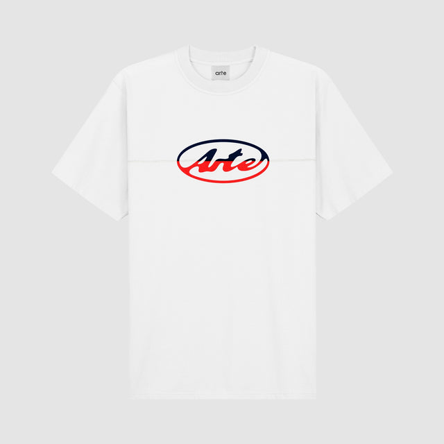 Arte Antwerp Circle Logo Cut T-shirt van Arte Antwerp in de kleur wit