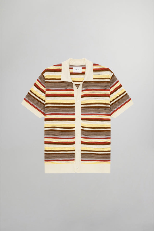 Lars Polo Cardigan 60019 van NN07 in de kleur wit — afbeelding 1 van 3