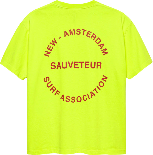 SURF RESCUE TEE SAFETY GREEN van New Amsterdam Surf Association — afbeelding 1 van 3
