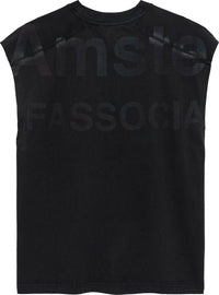 NAME TEE SLEEVELESS BLACK