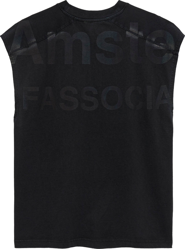 NAME TEE SLEEVELESS BLACK