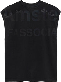 NAME TEE SLEEVELESS BLACK