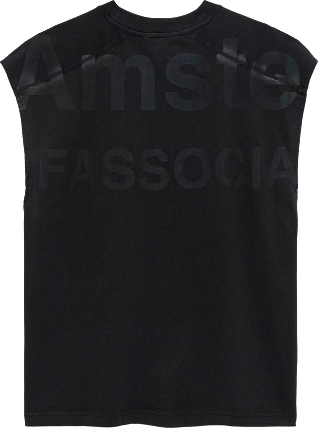 NAME TEE SLEEVELESS BLACK